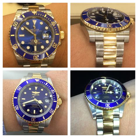 invicta pro diver vs rolex submariner side by sider|Invicta 9937 vs Rolex Submariner.